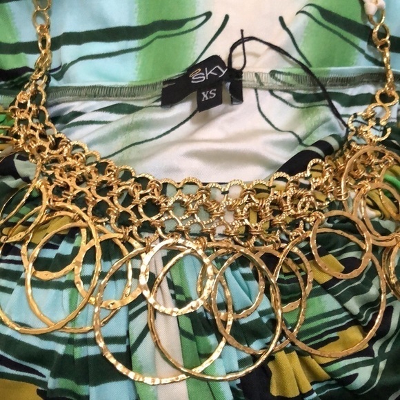 SKY Halter Top Dress 100% Silk Size XS NWOT - Picture 7 of 8